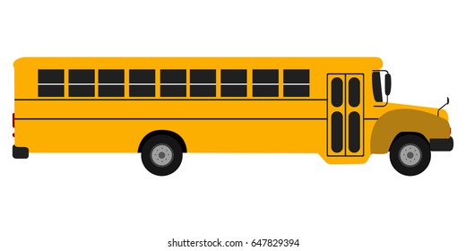 Side View School Bus Vector Illustration Stock Vector (Royalty Free ...