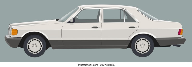 Side view of a sedan car