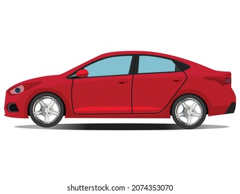 Side View Sedan Model Blue Green Stock Vector (Royalty Free) 2074353070 ...