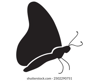 Side view of a silhouette butterfly