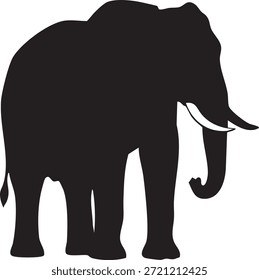 Seitenansicht Silhouette von Elefanten auf transparentem Hintergrund. Diese Vektorkunst eignet sich für bildungs- oder konservierungsbasiertes Grafikdesign. Ideal für Bücher.