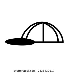 Side view of simple cap icon
