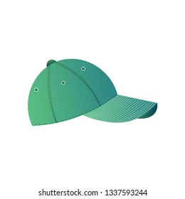 Side View Of Simple Teen Baseball Cap Isolated On White Background