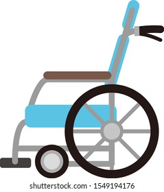 Side view of a simple wheel chair