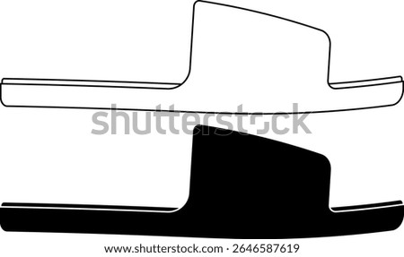 side view Slides or sliders shoe icon set