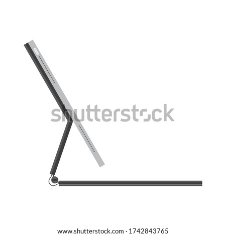 Side View of Smart Tablet, Smart Phone, Mobile Computer Vector Illustration Background