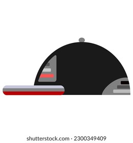 Side view sport cap in flat vector illustration design for everyone who like sport style