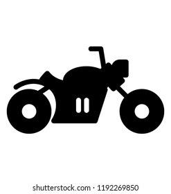 Side view of sports motorbike on white background 