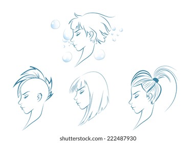 Side View of Stylized Woman