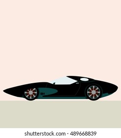 side view super car