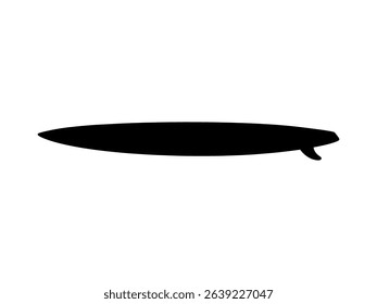 Side view surf board silhouette vector flat illustration design.