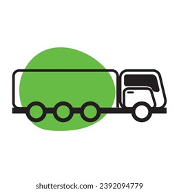 Side view of a truck icon Vector illustration