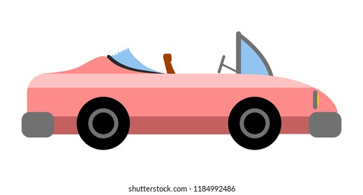 Side view of a vintage car. Vector illustration design