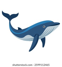 Side View of Whale on White