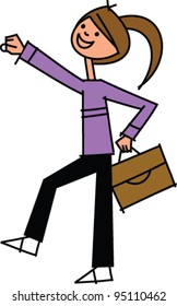side view of woman standing