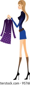 side view of woman standing