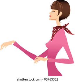 side view of woman standing