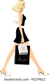 2,502 Woman walking side view Stock Vectors, Images & Vector Art ...