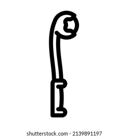 vector de icono de línea del lanzador de bolas del brazo lateral. signo del lanzador de bolas del brazo lateral. símbolo de contorno aislado ilustración negra