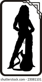 Sidebar of the girl in frame.
