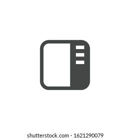 Sidebar icon isolated on white background. Display option symbol modern, simple, vector, icon for website design, mobile app, ui. Vector Illustration