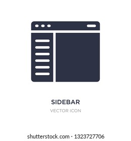 sidebar icon on white background. Simple element illustration from Ui concept. sidebar sign icon symbol design.