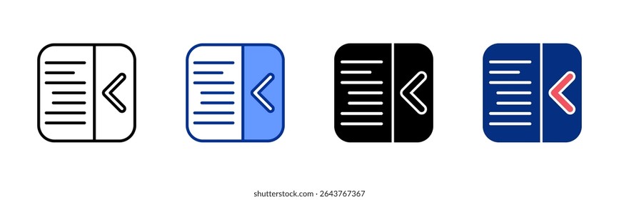 Sidebar icon sheet multiple style collection