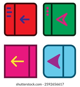 sidebar icon vector design symbol templates