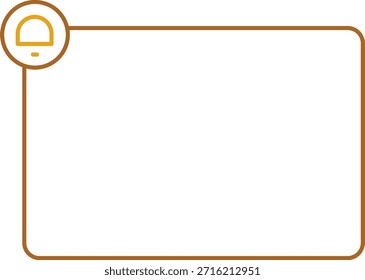 Tarjeta de notificación de la barra lateral con la esquina del icono de campana