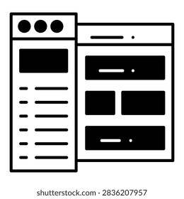 Sidebar Website Navigation Content Dualtone Icon
