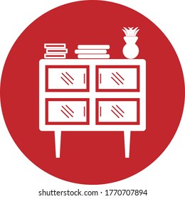 The sideboard icon flat style eps 10 for web design and API usage
