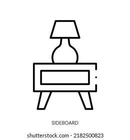 sideboard icon. Linear style sign isolated on white background. Vector illustration