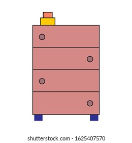 Sideboard vector illustration on isolated background.
