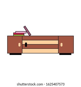Sideboard vector illustration on isolated background.