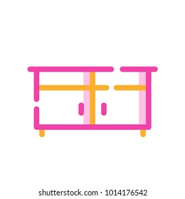 sideboard violet orange shady icon