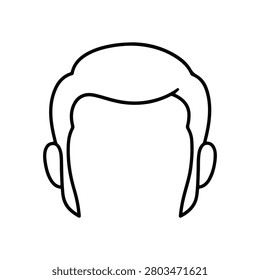 Sideburns line icon. Minimalist line icon on a white background.