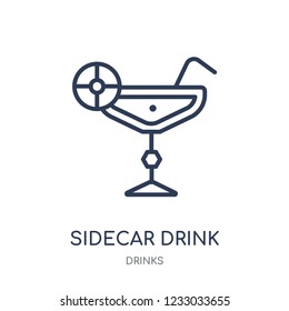 sidecar drink icon. sidecar drink linear symbol design from drinks collection. Simple outline element vector illustration on white background