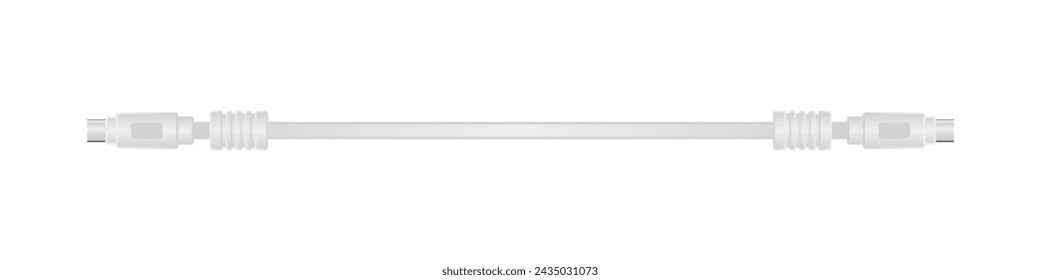 Side-facing conversion cable _RS-232C adapter 8-pin _ male_RS-232C adapter 8-pin _ male illustration.
