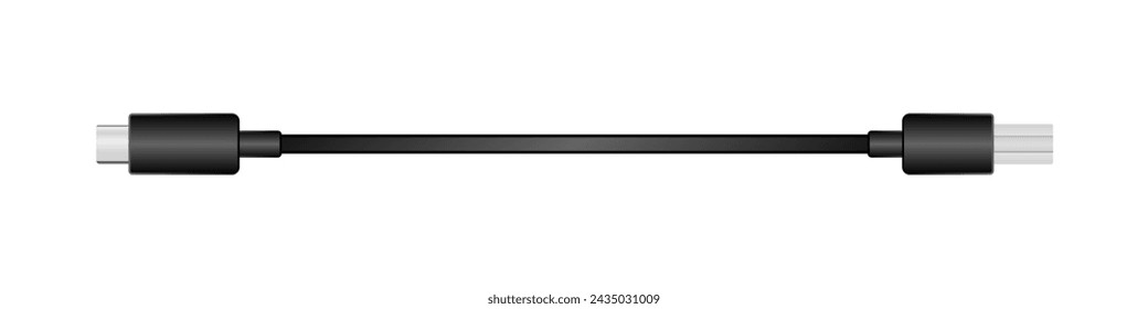 Side-facing conversion cable _USB Type-C_ Male _usb Type-B 3.0_ Male illustration.