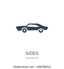 sides icon vector on white background, sides trendy filled icons from Transport collection, sides vector illustration