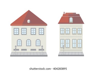 SideView Of Buildings With Parkingmeters