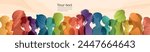 Side-view Silhouettes of Men and Women from Various Cultures. People Diversity. Anti-racism Concept for Racial Equality. Social Inclusion. Gender Equality. Multicultural Society. Community