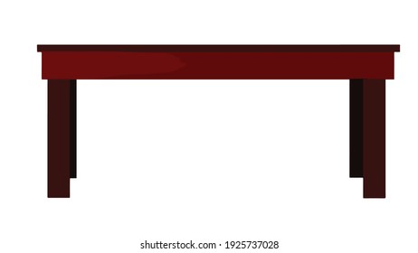 Sideview of Table vector clip art