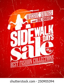 Sidewalk Sale Grunge Design. Eps10.