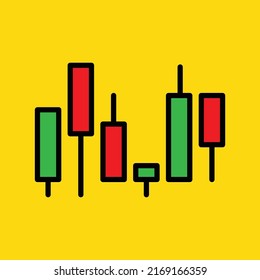 Sideway Candlestick chart for forex trading, stock exchange and crypto price analysis.