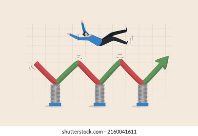 Sideway Trend, Market conditions are unstable and volatile. Price chart direction. Travel in an adjustable pattern to the side, up and down in the frame.