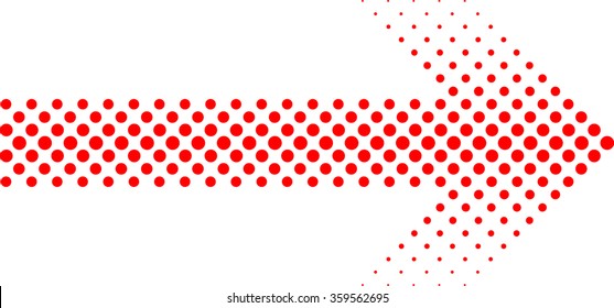 sideways. dotted sign. Arrow Design .element for your design.Striped direction. vector illustration