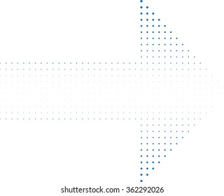 sideways. dotted sign. Arrow Design .element for your design.Striped direction. vector illustration