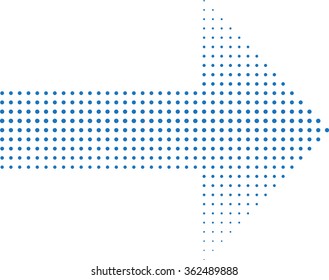 sideways. dotted sign. Arrow Design .element for your design.Striped direction. vector illustration