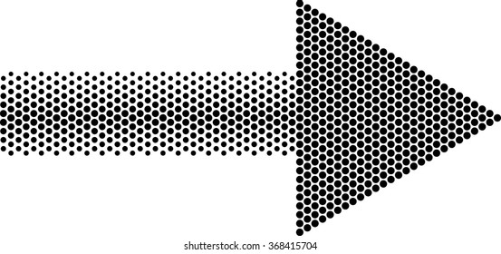 sideways. dotted sign. Arrow Design .element for your design.Striped direction. vector illustration